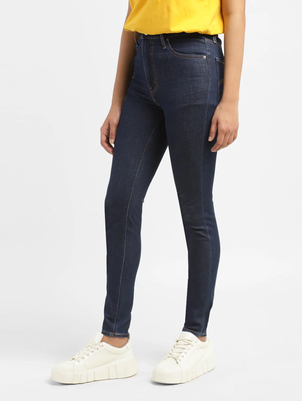 Women's Blue Mile High Wide Leg Fit High Rise Jeans - Image 4