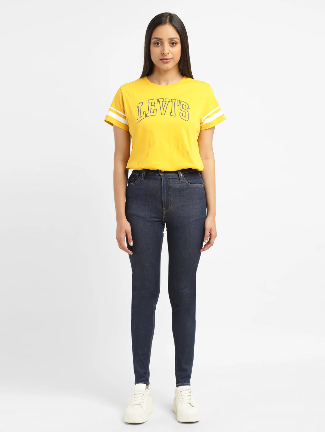 Women's Blue Mile High Wide Leg Fit High Rise Jeans - Image 7