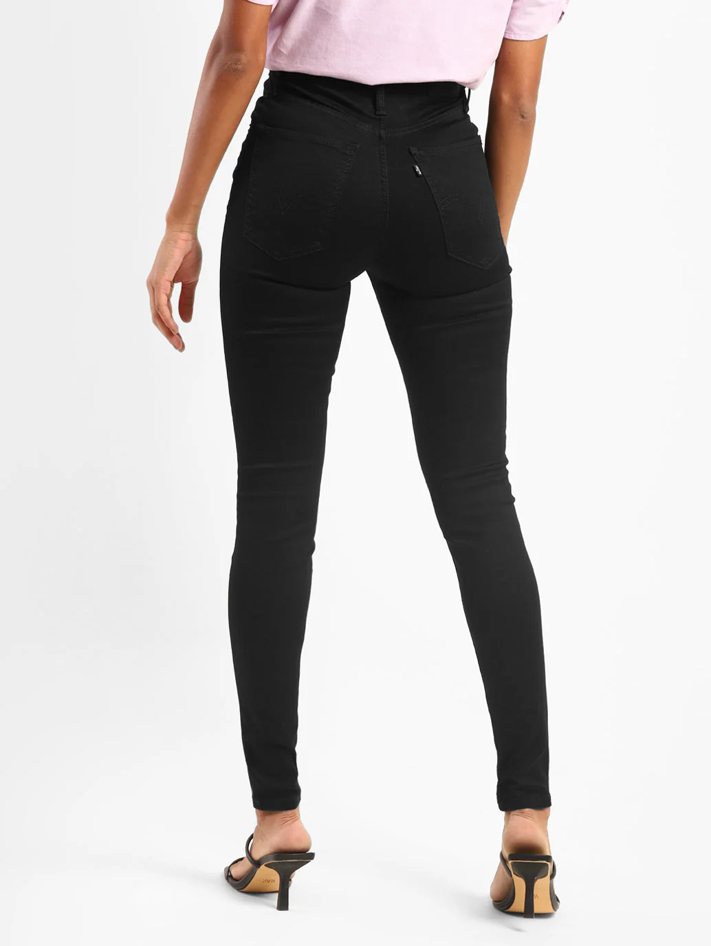 Women's Black Mile High Wide Leg Fit High Rise Jeans - Image 2