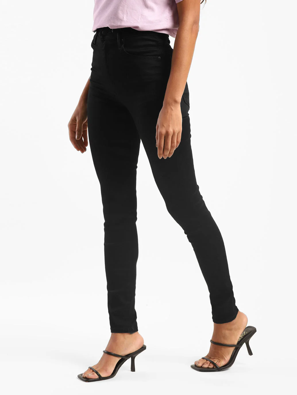 Women's Black Mile High Wide Leg Fit High Rise Jeans - Image 3