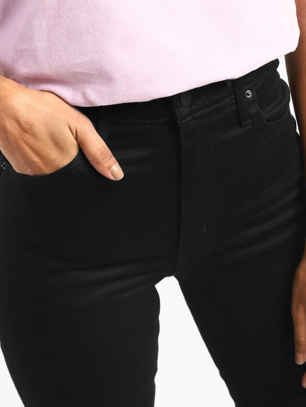 Women's Black Mile High Wide Leg Fit High Rise Jeans - Image 4