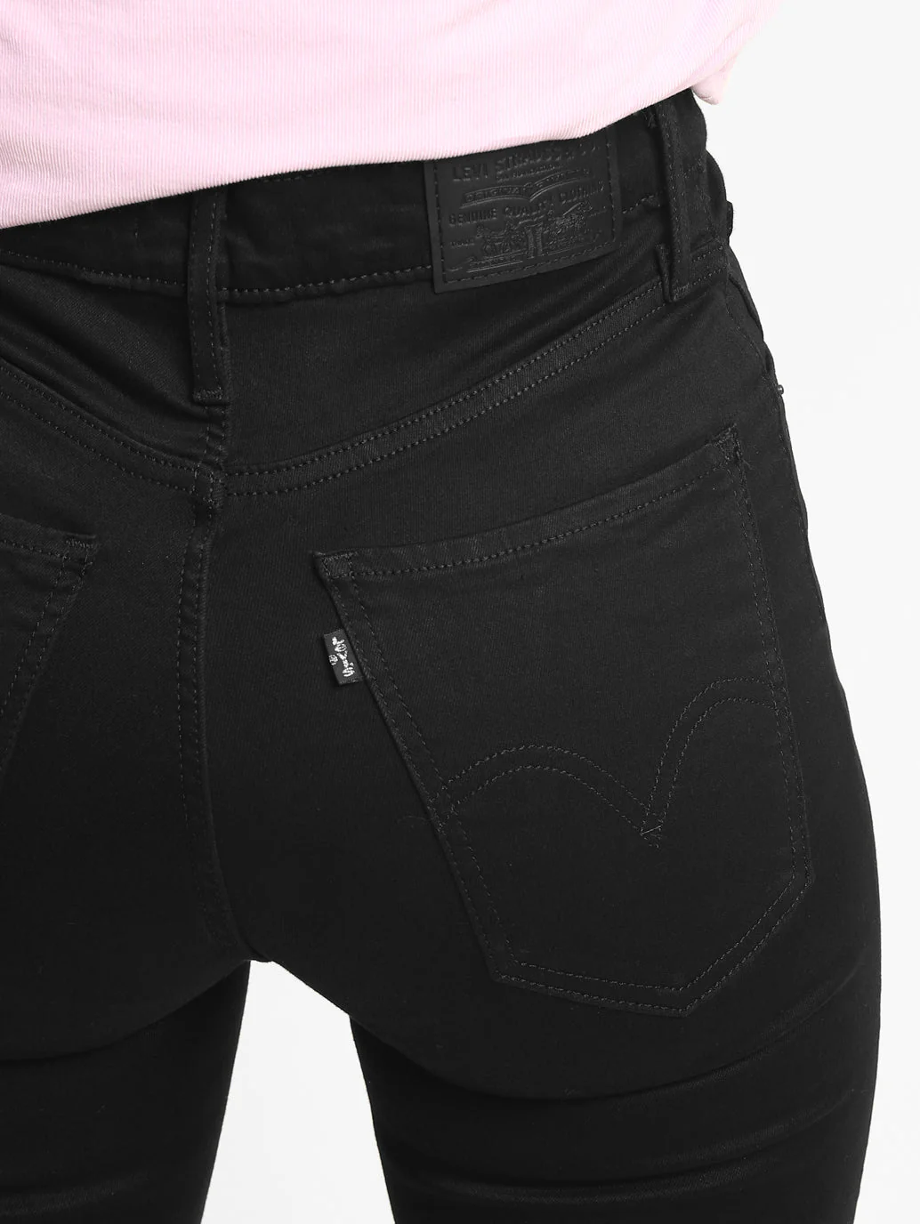 Women's Black Mile High Wide Leg Fit High Rise Jeans - Image 5