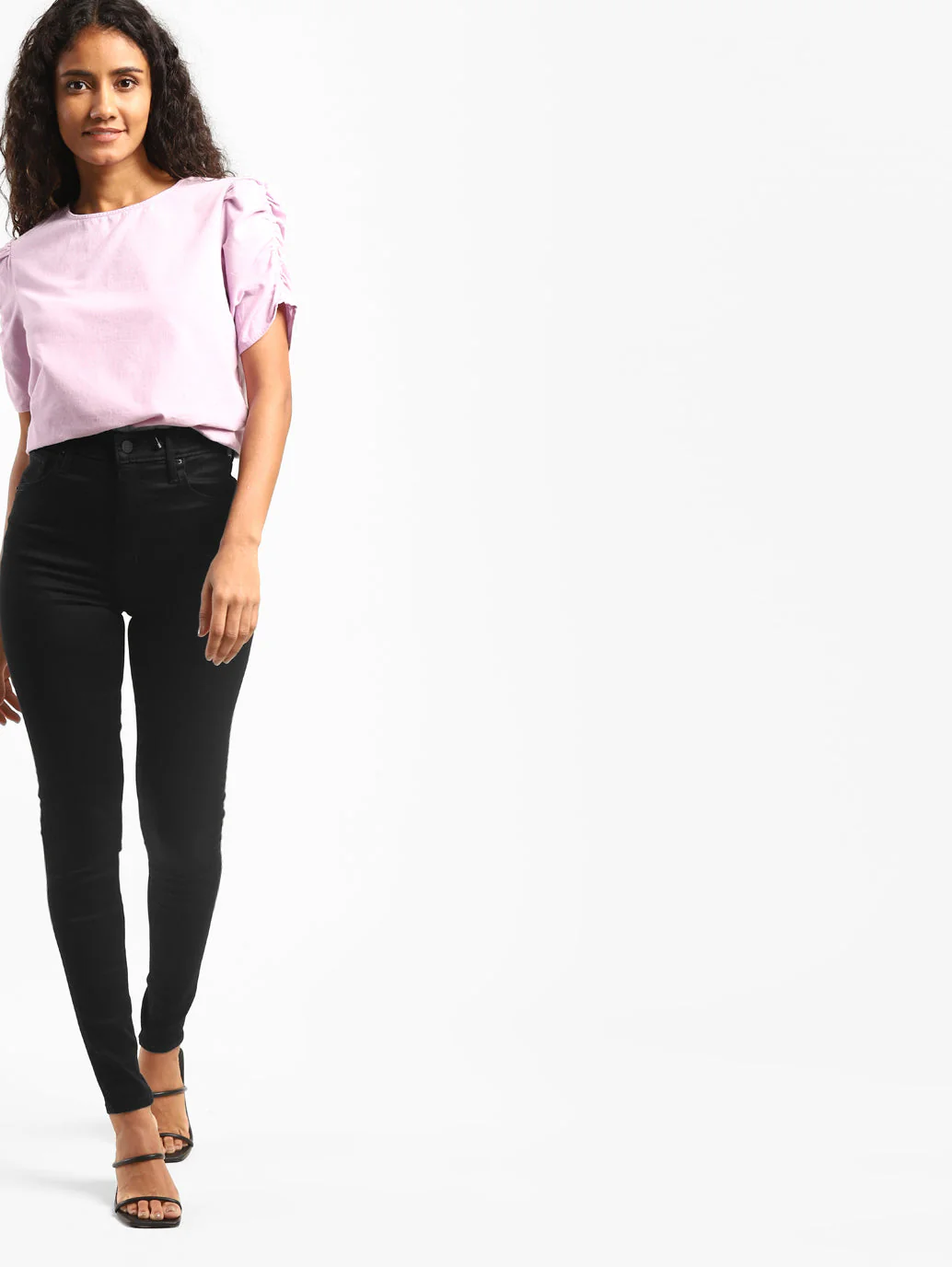 Women's Black Mile High Wide Leg Fit High Rise Jeans - Image 6