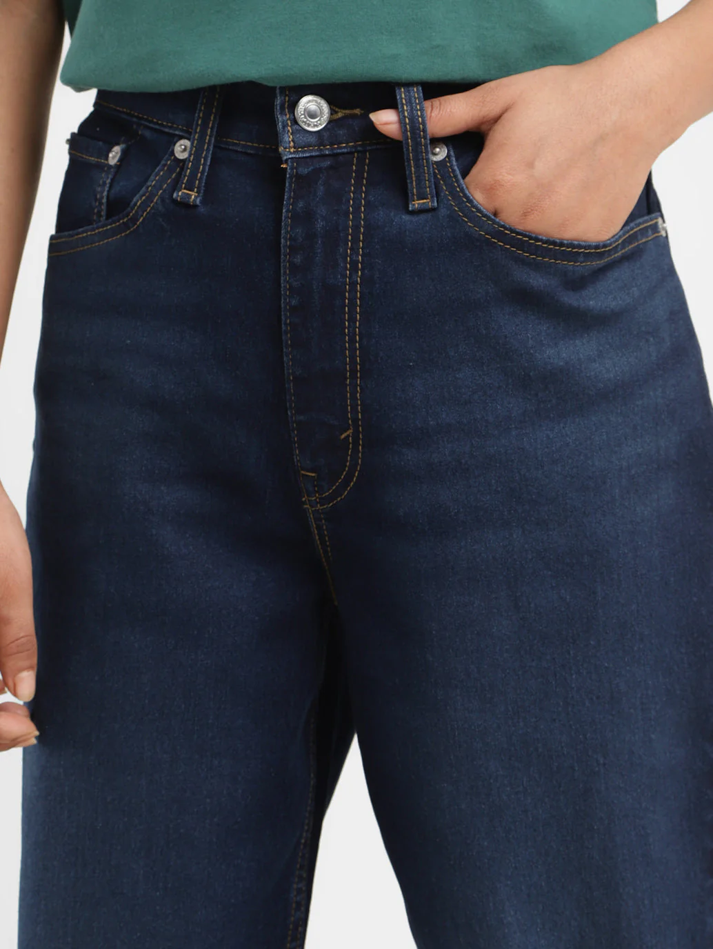 Women's Blue Mom Loose Fit High Rise Jeans - Image 7
