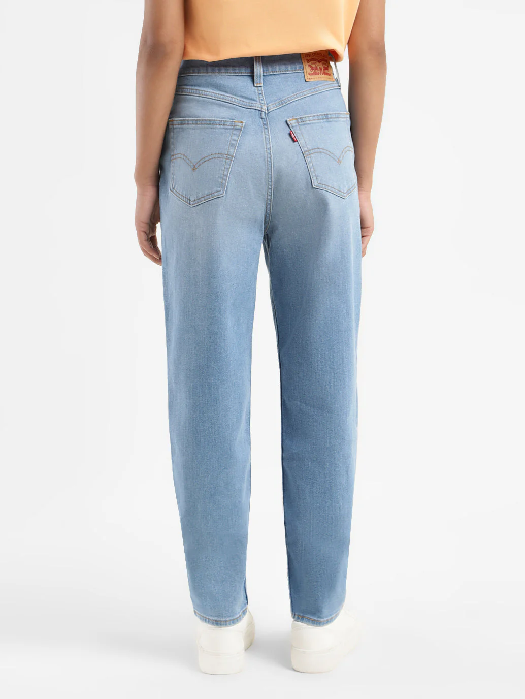 Women's Blue Mom Loose Fit High Rise Jeans - Image 3