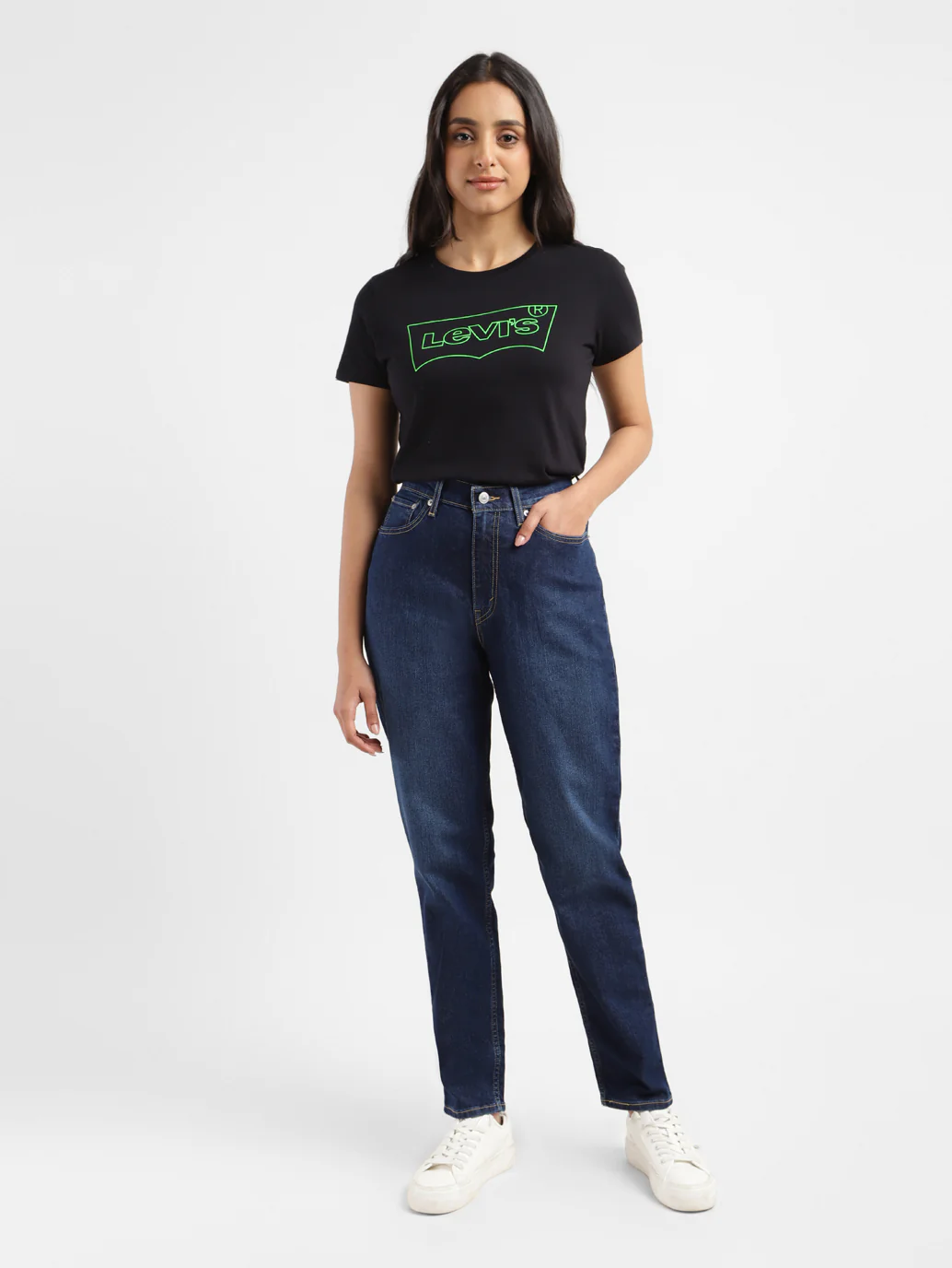 Women's 80s Mom Blue Loose Fit High Rise Jeans - Image 7