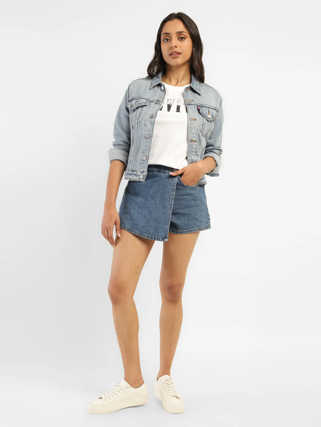 Women's High Rise Navy Regular Fit Skort - Image 10
