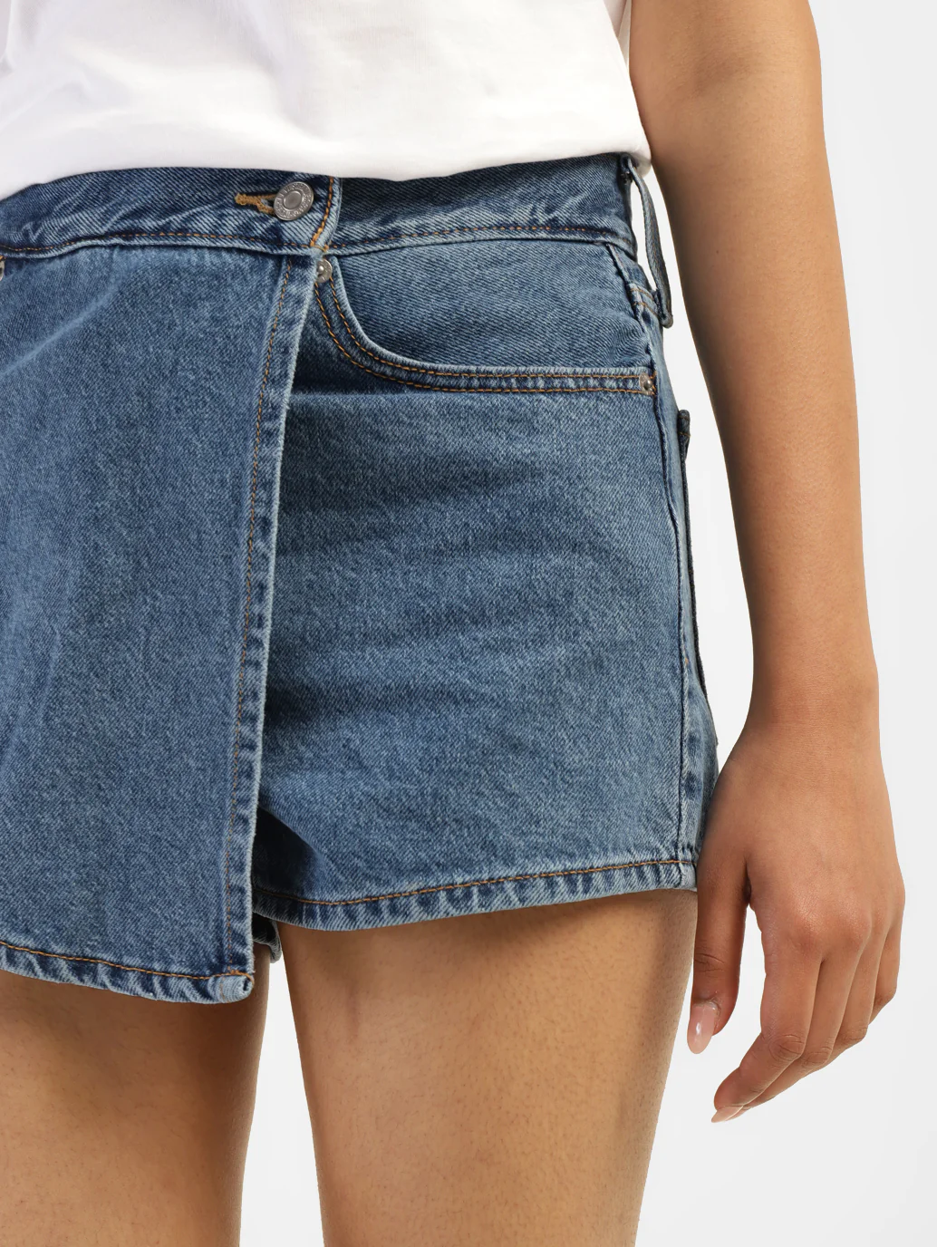 Women's High Rise Navy Regular Fit Skort - Image 8