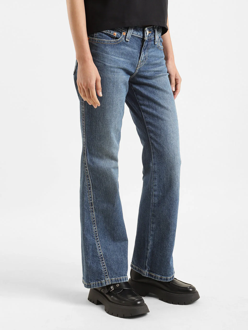 Women's Blue Naughties Bootcut Fit High Rise Jeans - Image 4