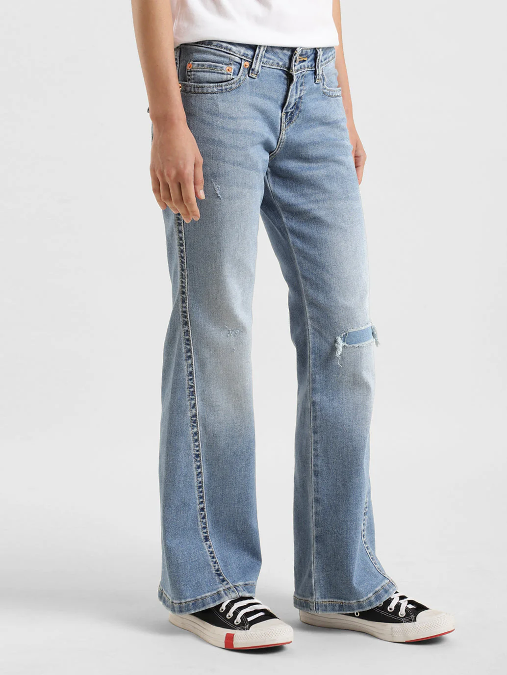 Women's Blue Bootcut Fit High Rise Jeans - Image 4