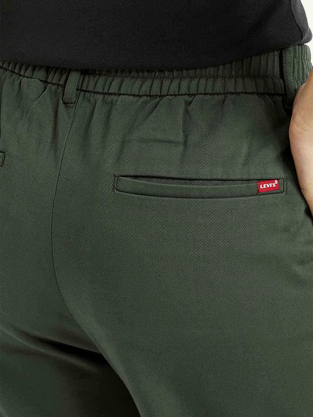 Women's High Rise Olive Loose Fit Trousers - Image 4