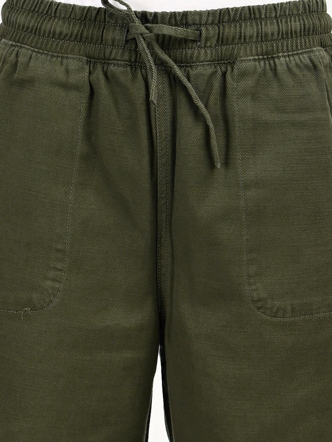 Women's High Rise Olive Regular Fit Parallel Trousers - Image 5