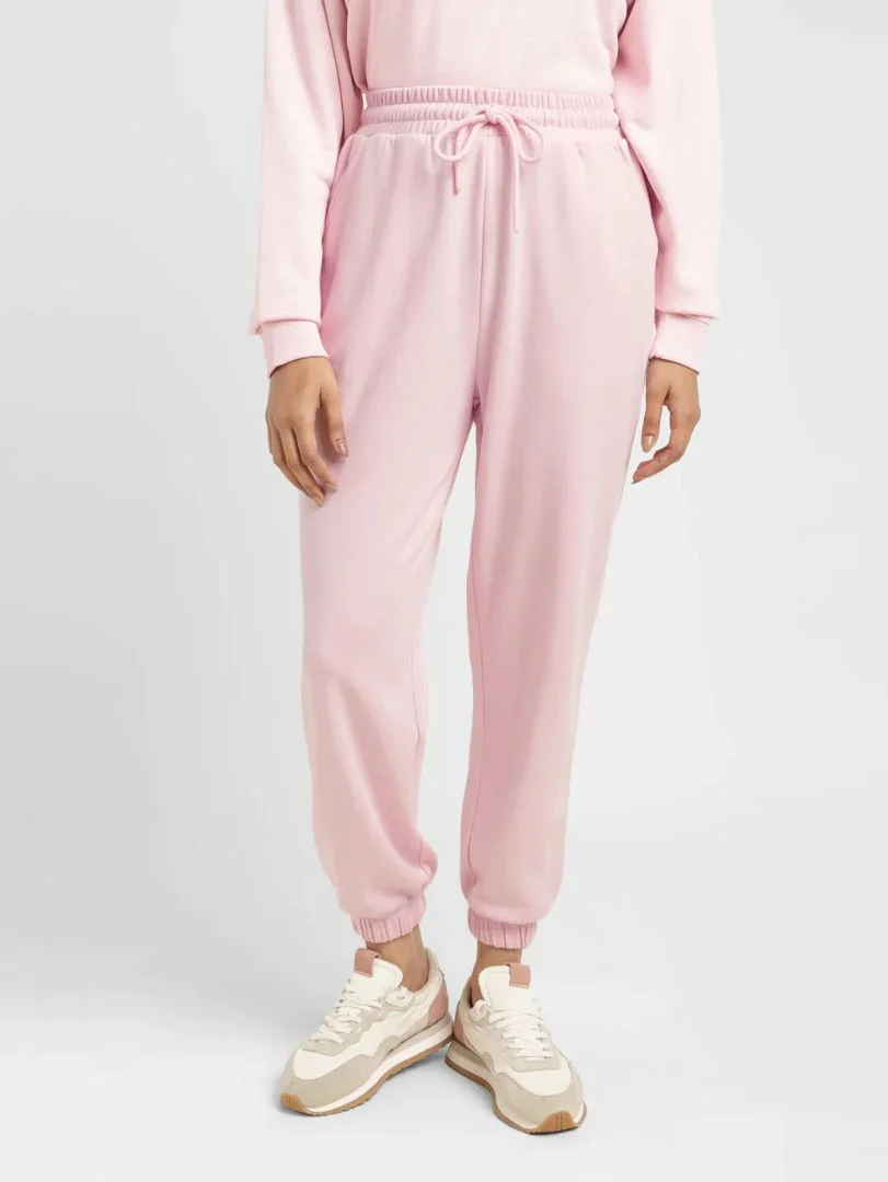 Women's High Rise Pink Regular Fit Joggers - Image 8