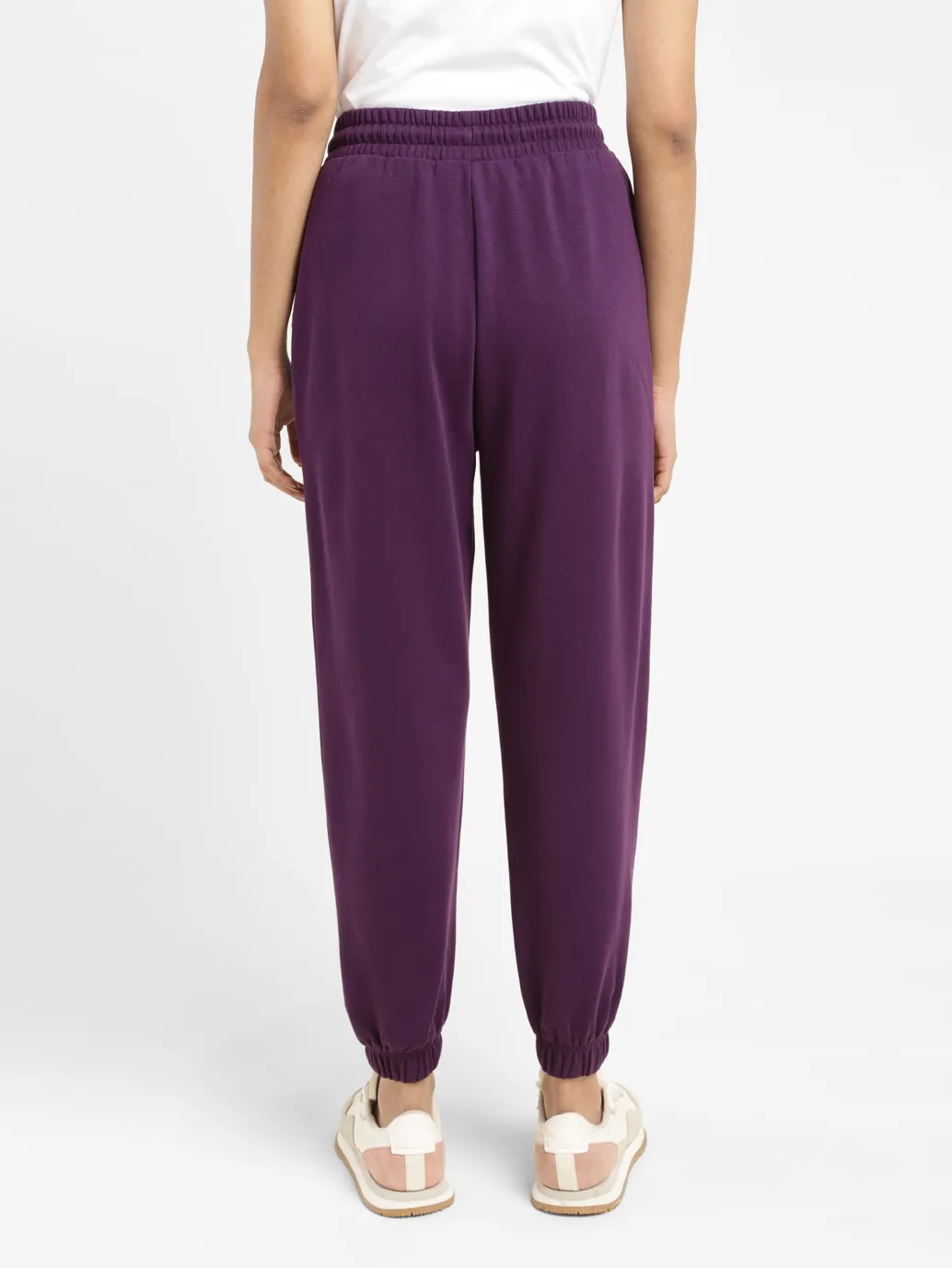Women's High Rise Purple Regular Fit Joggers - Image 3
