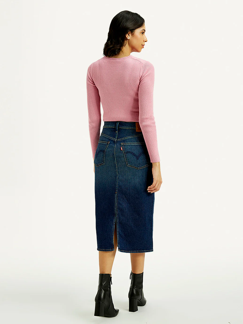 Women's High Rise Regular Fit Denim Skirt - Image 3