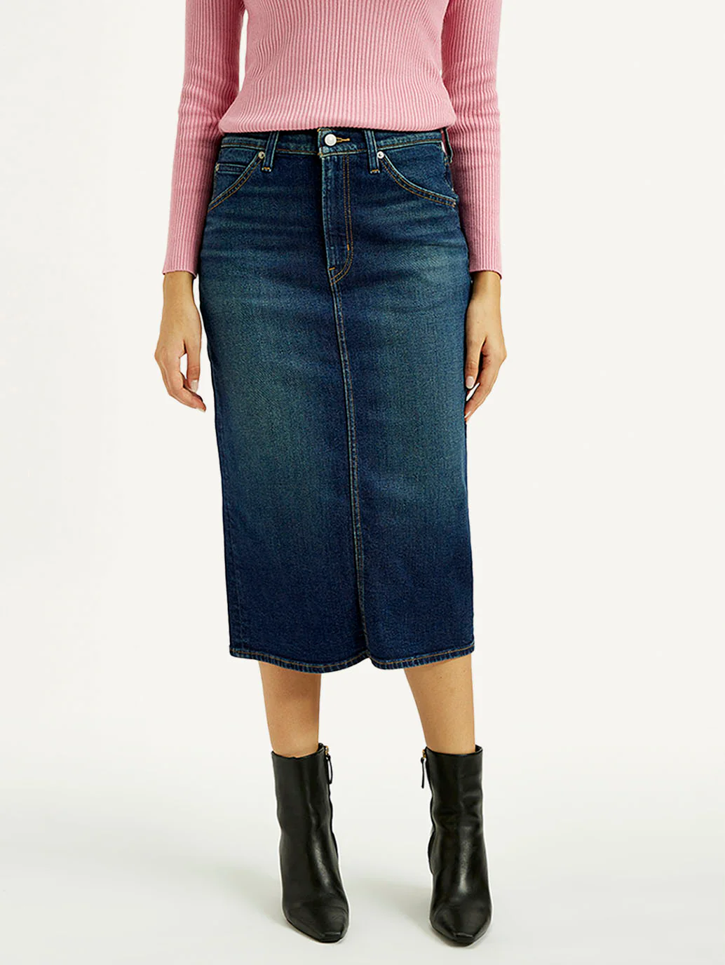 Women's High Rise Regular Fit Denim Skirt - Image 4