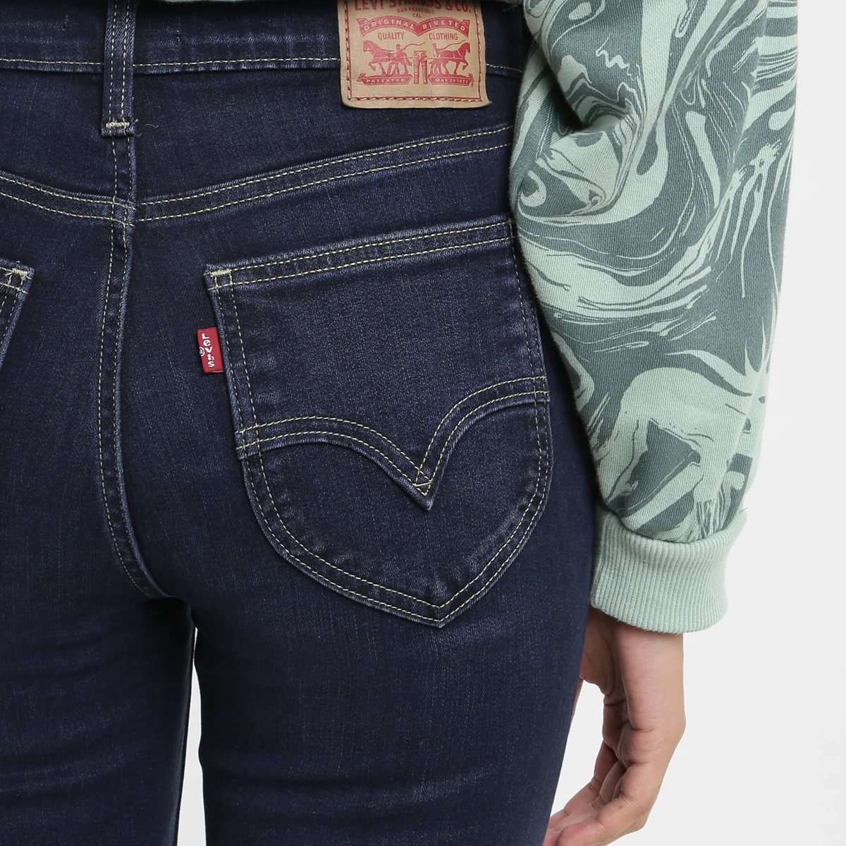 Women's Blue Skinny Fit High Rise Jeans - Image 4
