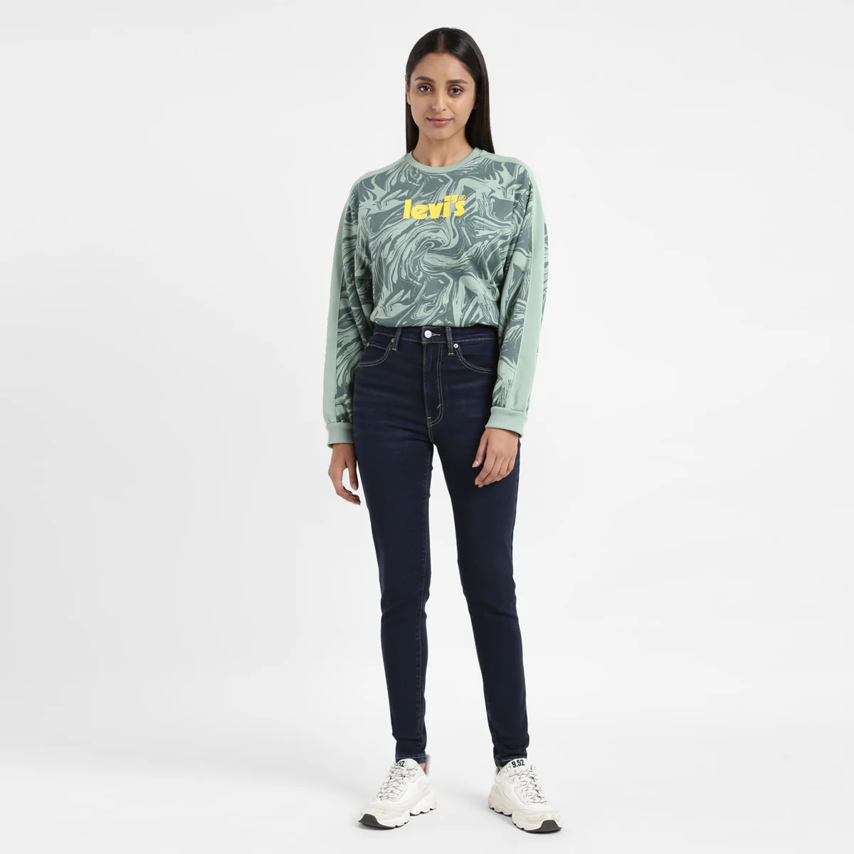 Women's Blue Skinny Fit High Rise Jeans - Image 7
