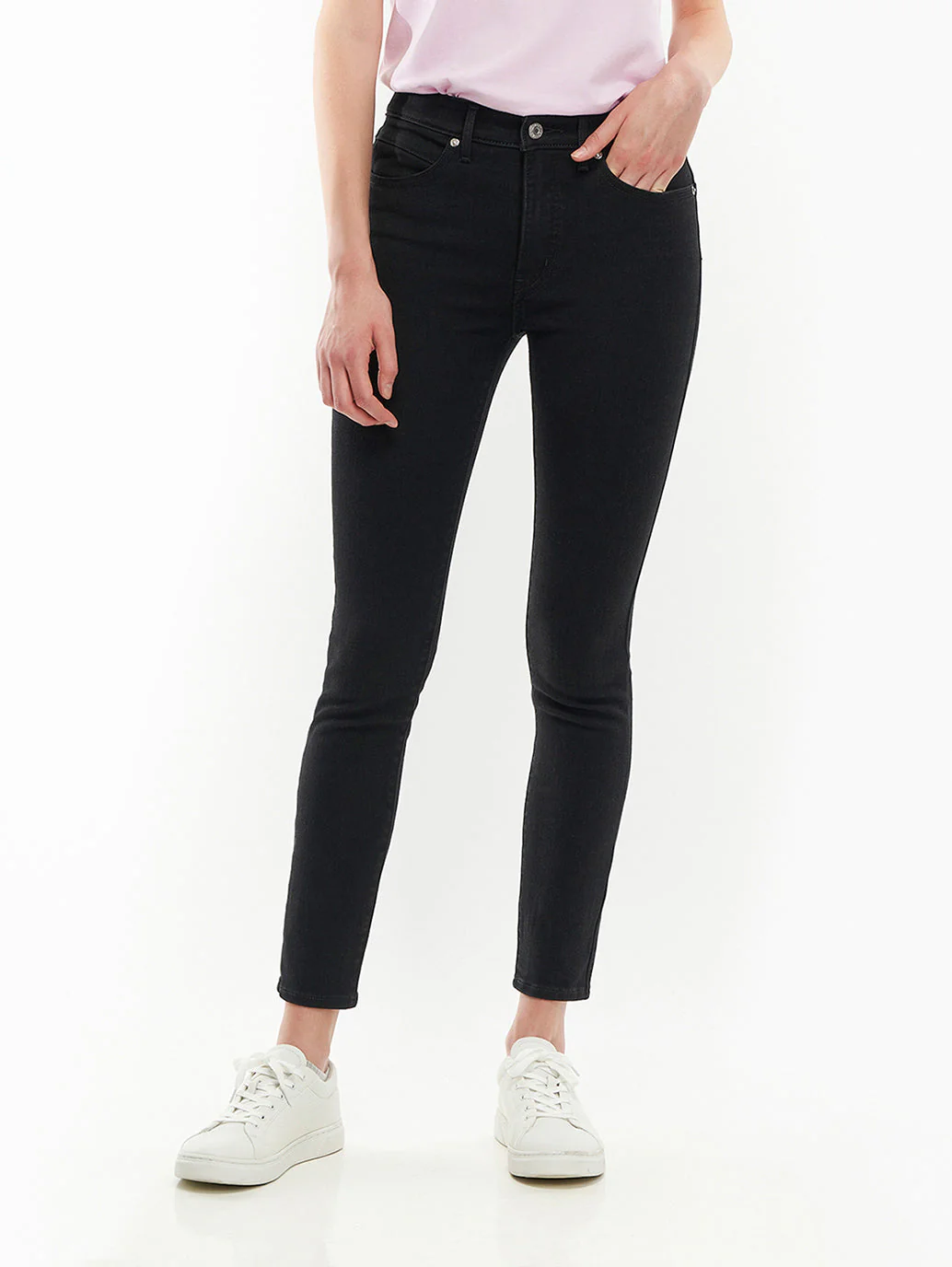 Women's Black Revel Shaping Skinny Fit High Rise Jeans - Image 2