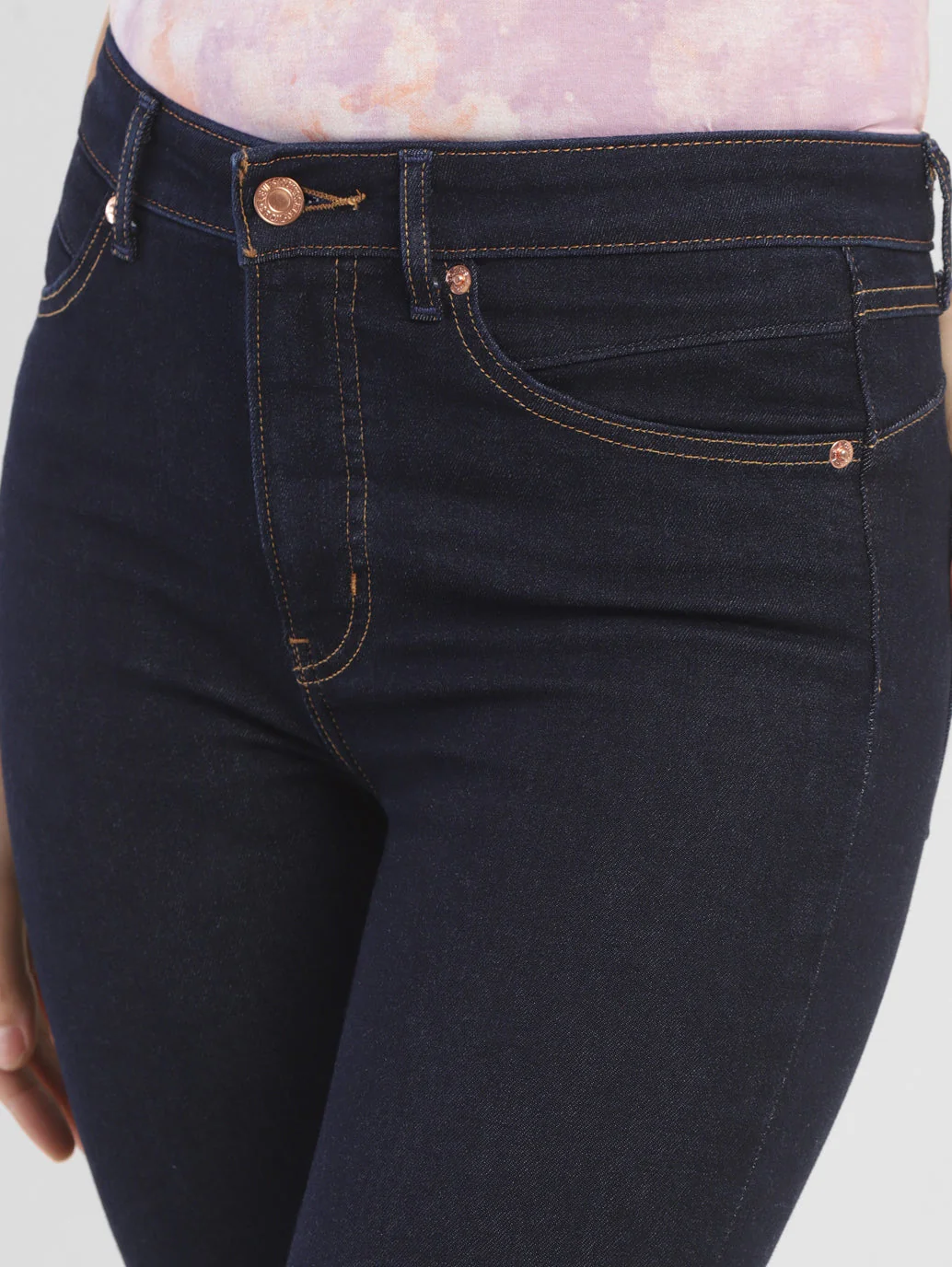 Women's Blue Skinny Fit High Rise Jeans - Image 6