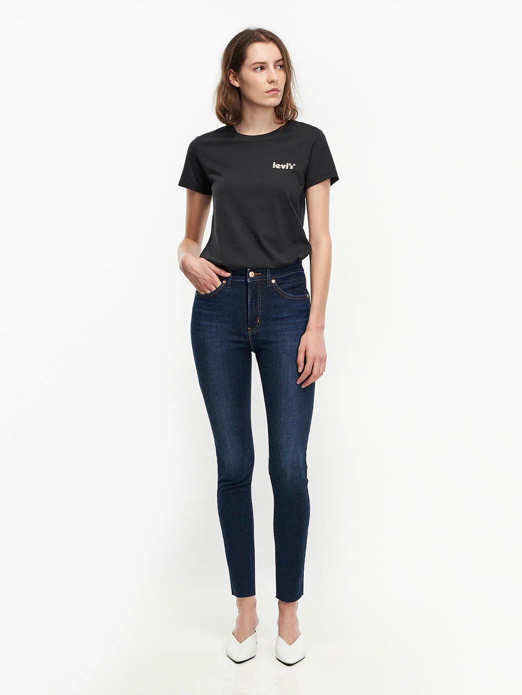 Women's Navy Blue Revel Shaping Skinny Fit High Rise Jeans - Image 11