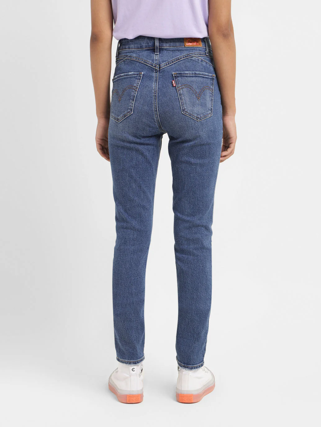Women's Blue Shaping Wide Leg Fit High Rise Jeans - Image 3