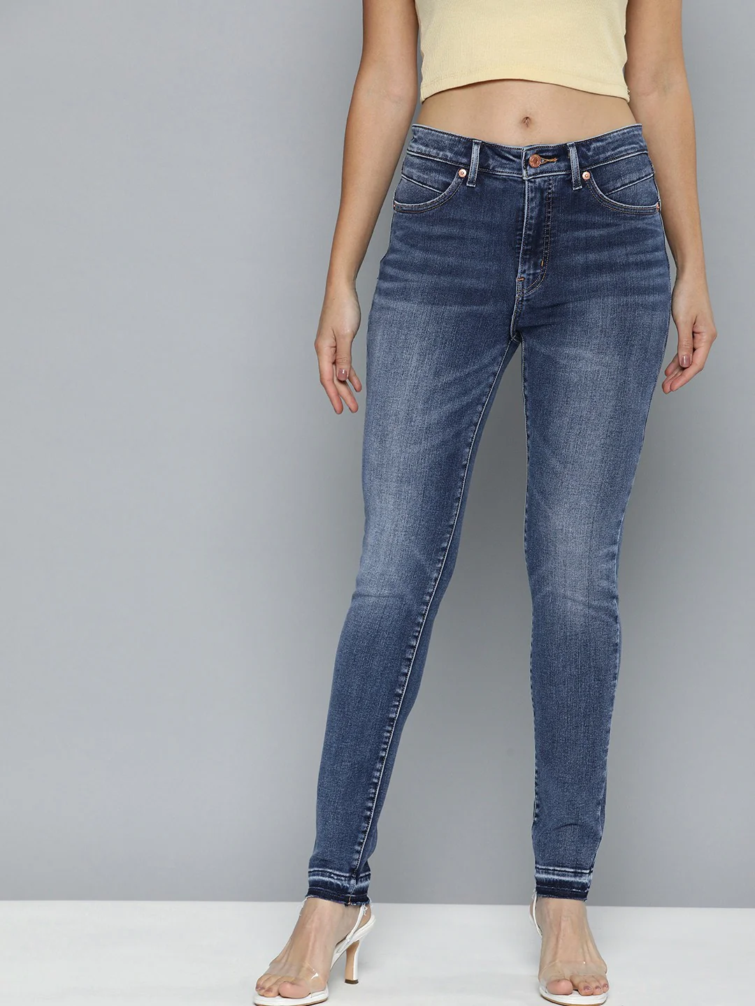 Women's Blue Revel Shaping Skinny Fit High Rise Jeans - Image 2