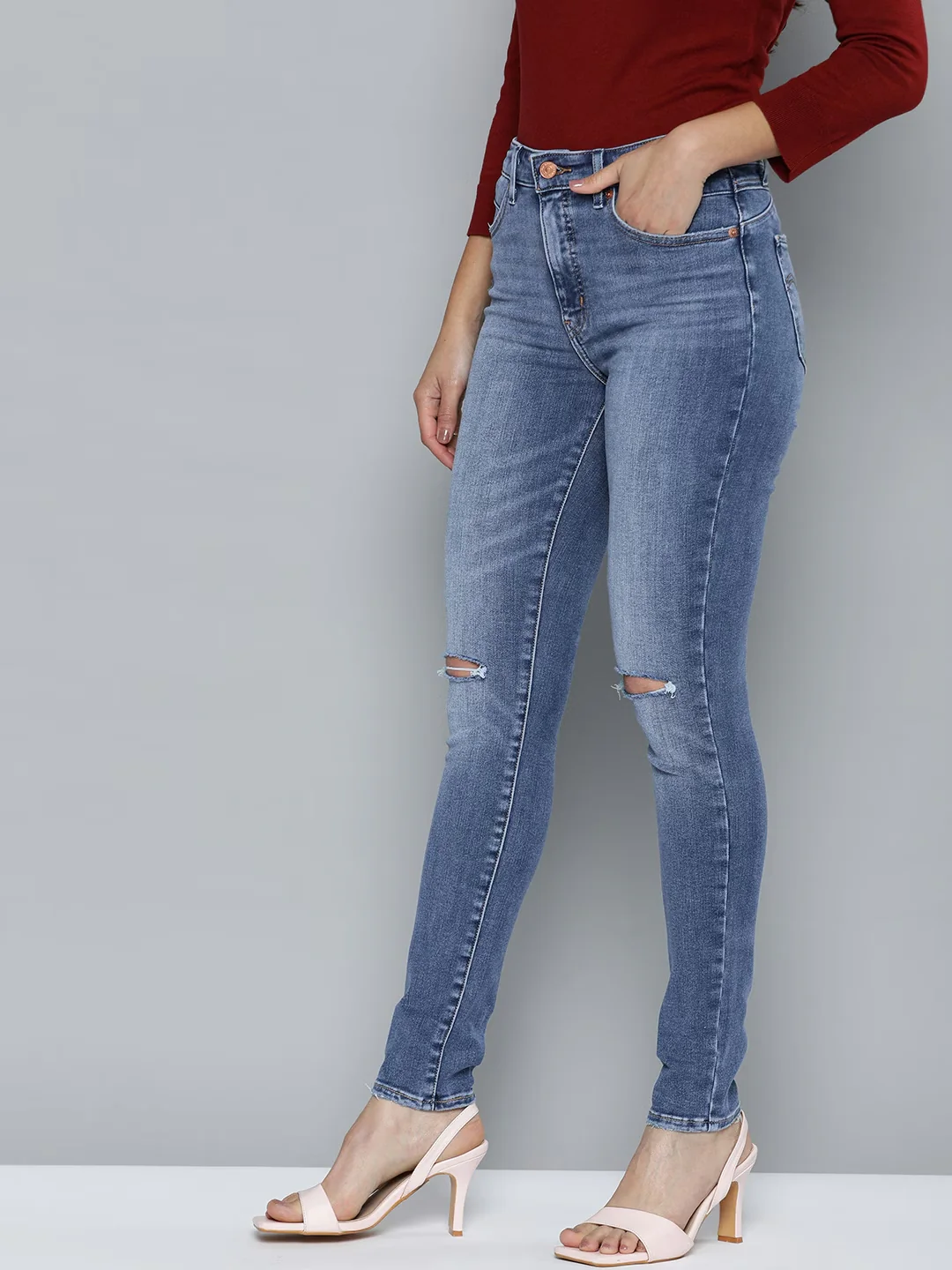 Women's 311 Blue Revel Shaping Skinny Fit High Rise Jeans - Image 3
