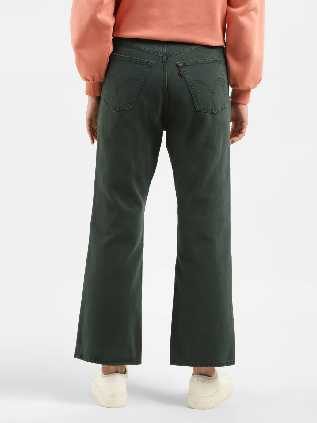 Women's White Bootcut Fit High Rise Jeans - Image 3