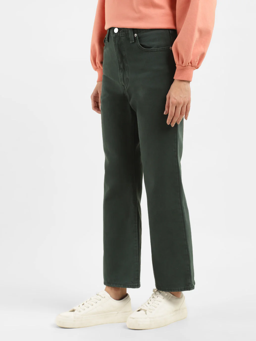 Women's White Bootcut Fit High Rise Jeans - Image 4