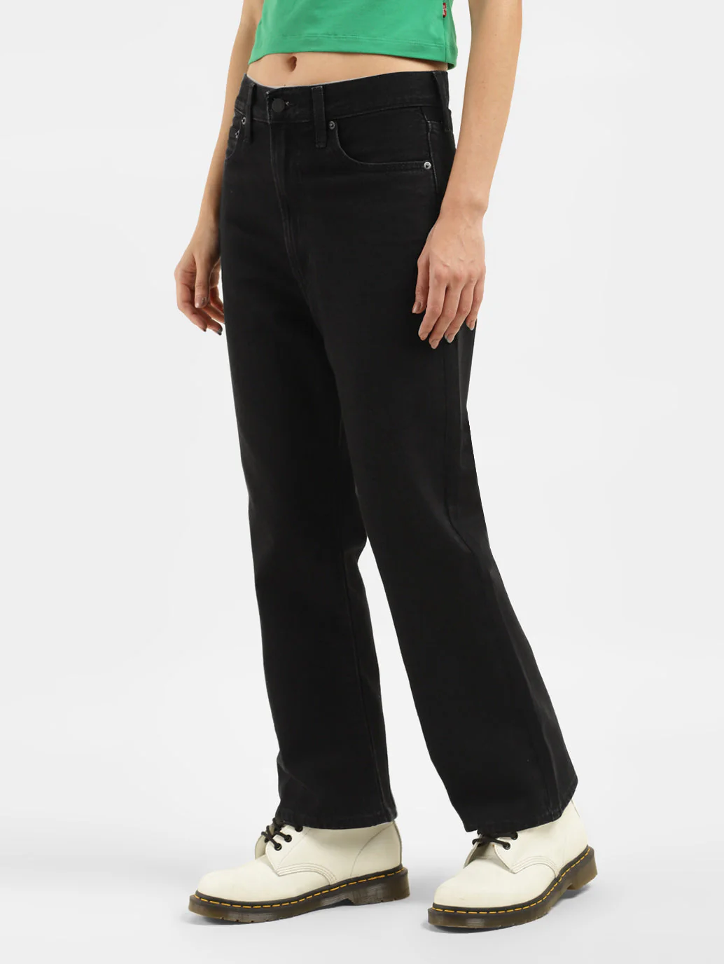 Women's Black Bootcut Fit High Rise Jeans - Image 4