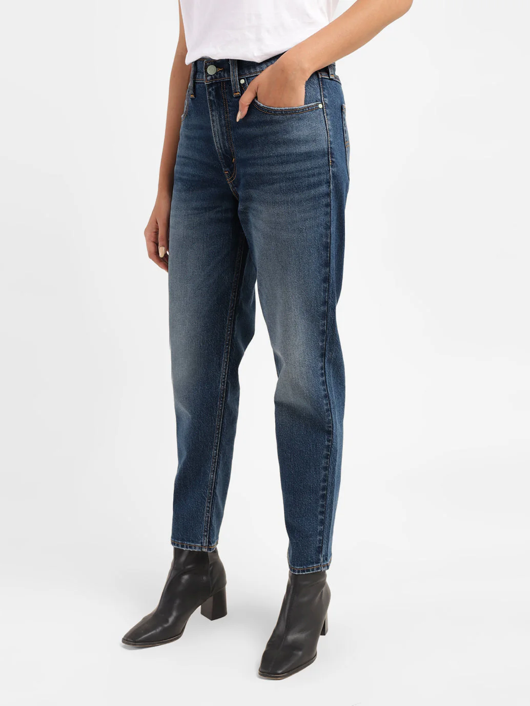 Women's Blue Bootcut Fit High Rise Jeans - Image 5