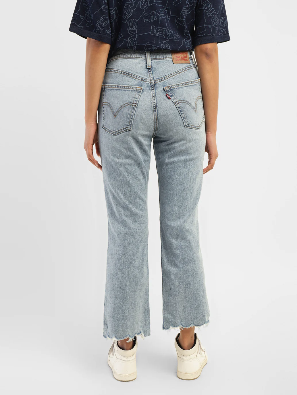 Women's Blue Bootcut Fit High Rise Jeans - Image 3