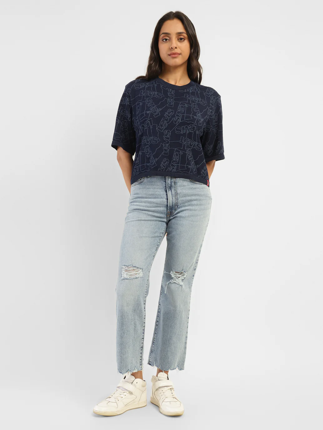 Women's Blue Bootcut Fit High Rise Jeans - Image 7