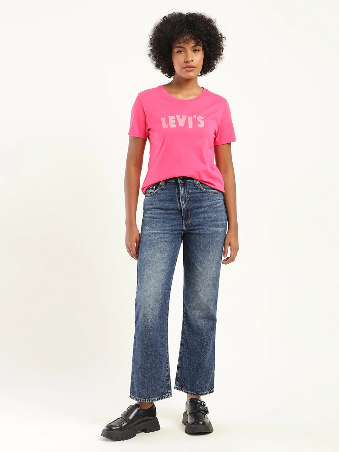 Women's Blue Bootcut Fit High Rise Jeans - Image 2