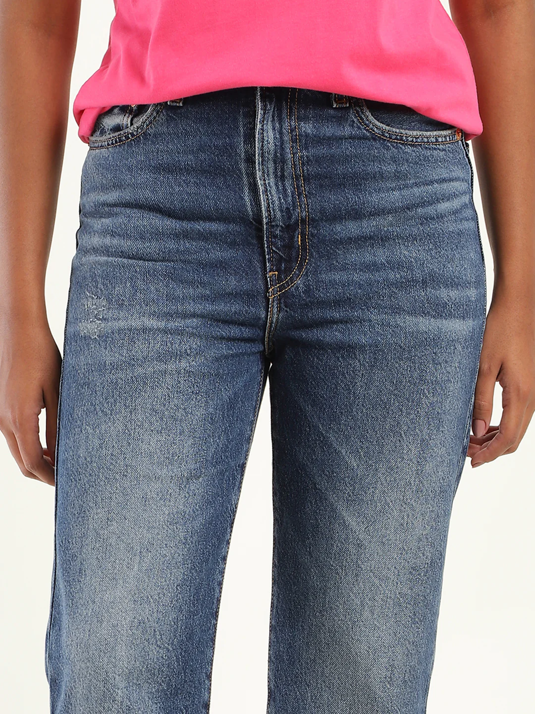 Women's Blue Bootcut Fit High Rise Jeans - Image 4
