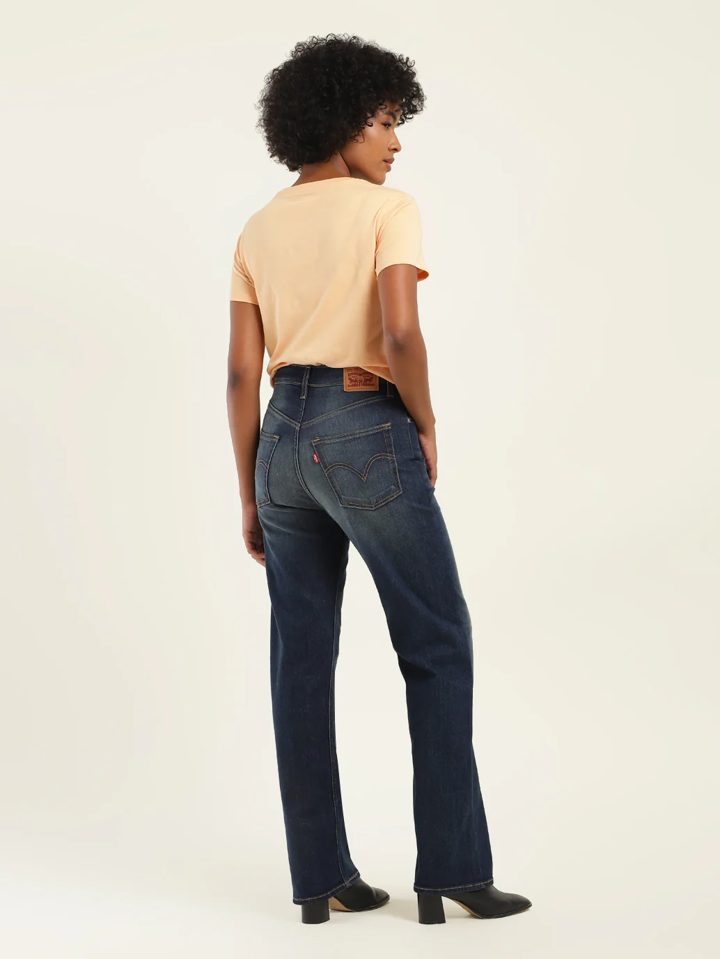 Women's Blue Ribcage Straight Fit High Rise Jeans - Image 2