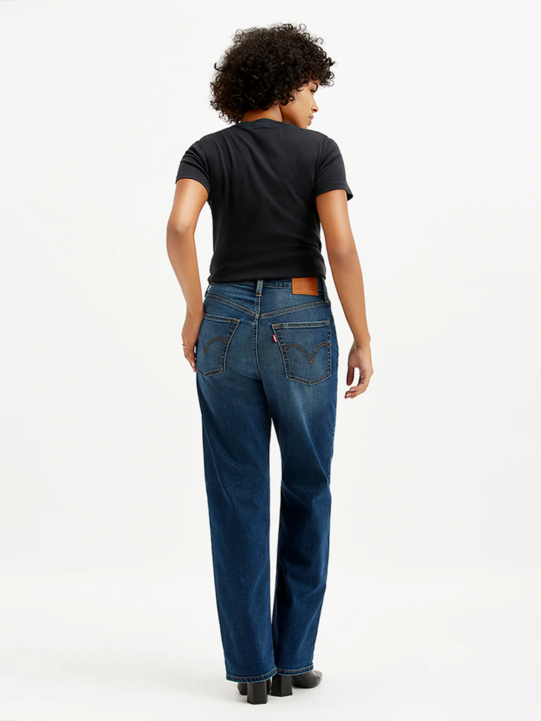 Women's Blue Ribcage Straight Fit High Rise Jeans - Image 2