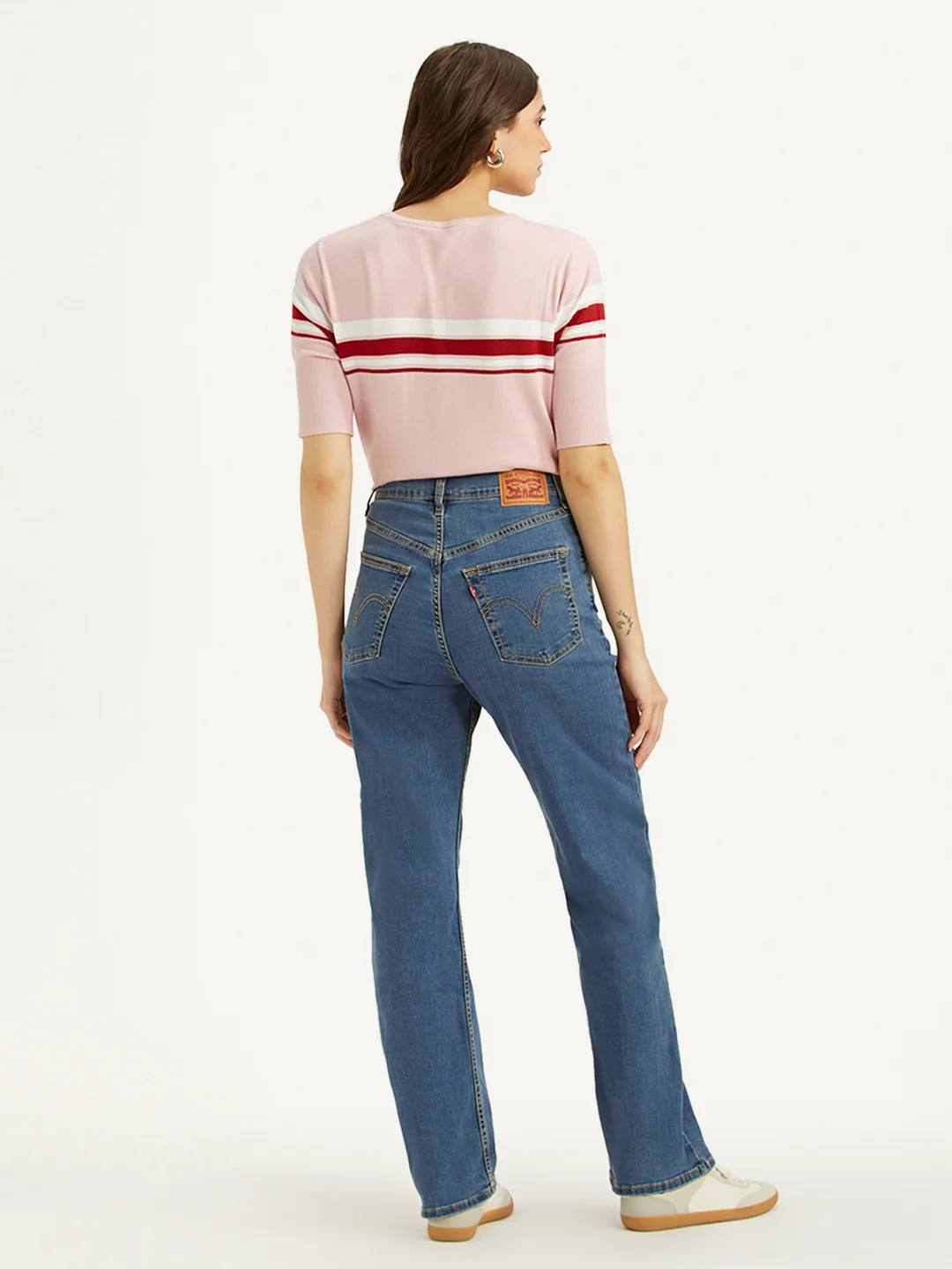 Women's Blue Ribcage Straight Fit High Rise Jeans - Image 2