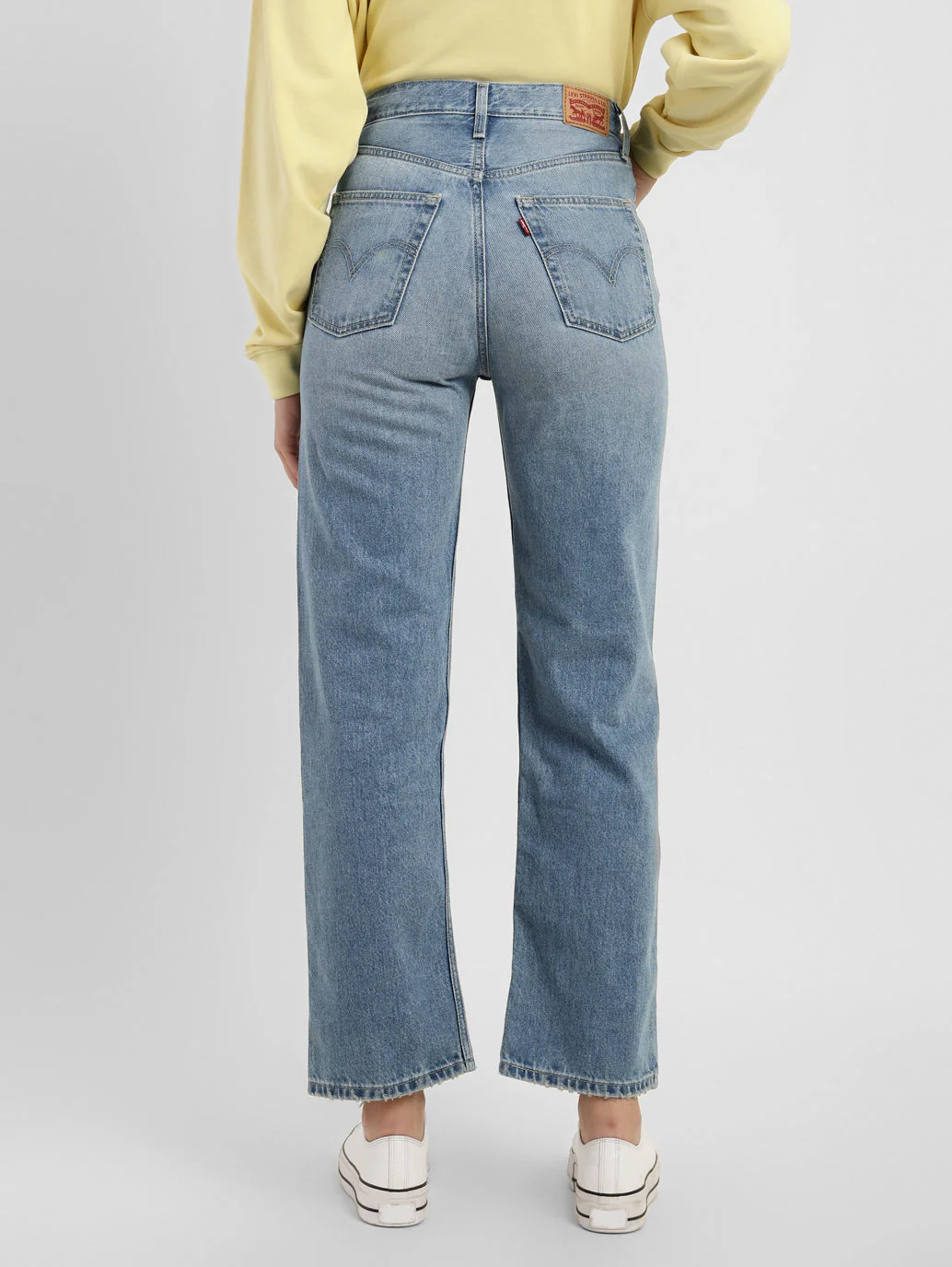 Women's Blue Ribcage Straight Fit High Rise Jeans - Image 3