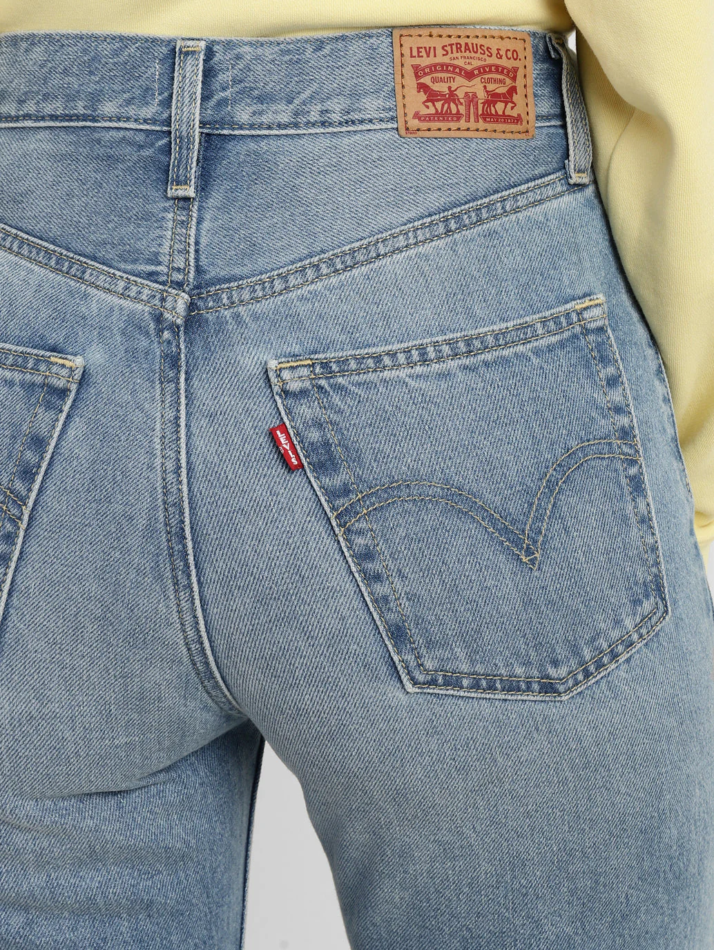 Women's Blue Ribcage Straight Fit High Rise Jeans - Image 6