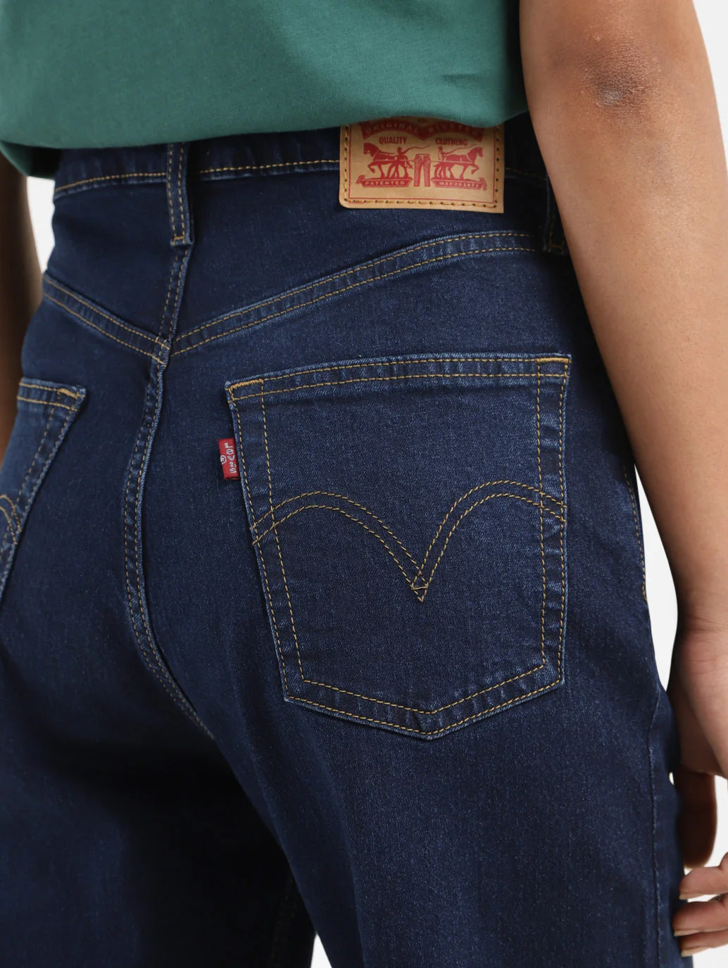 Women's Blue Ribcage Straight Fit High Rise Jeans - Image 5