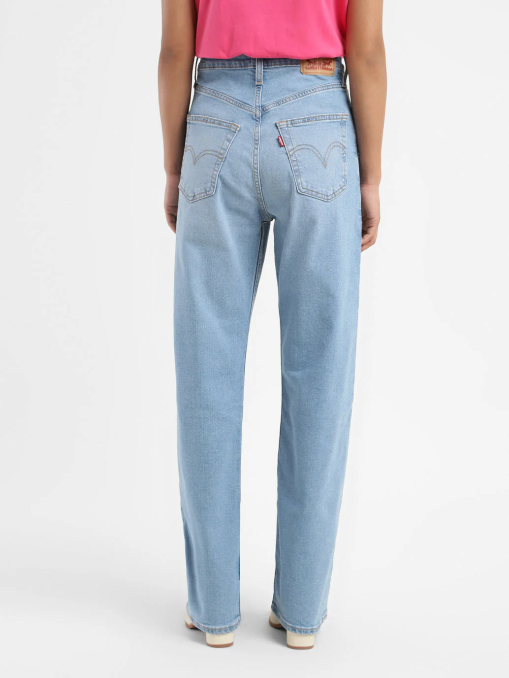 Women's Blue Ribcage Straight Fit High Rise Jeans - Image 3