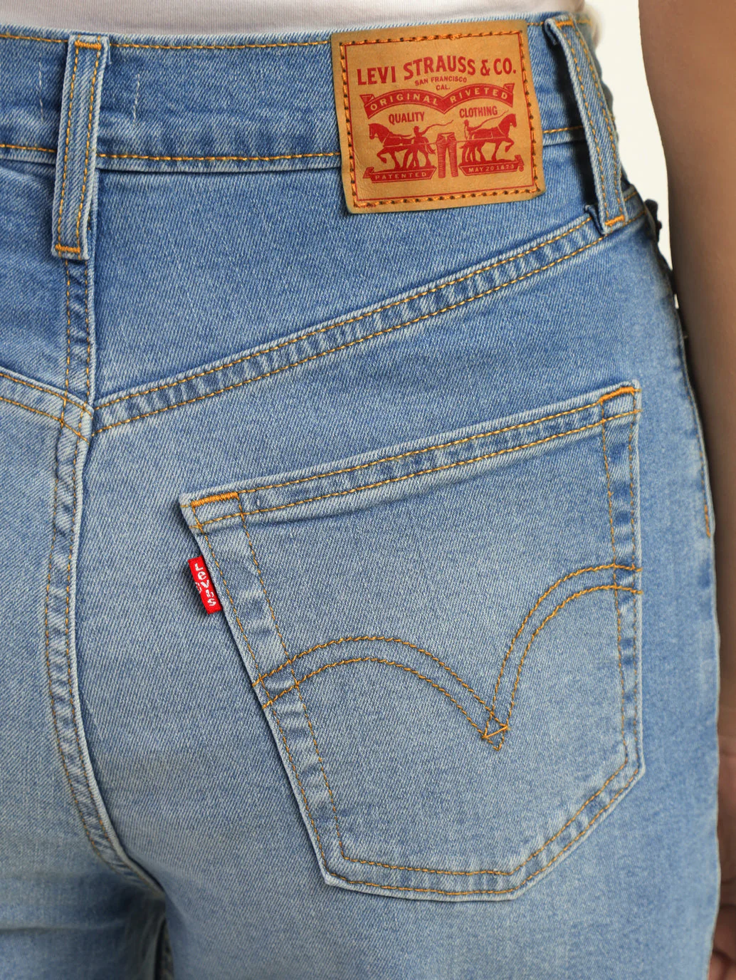 Women's Blue Ribcage Straight Fit High Rise Jeans - Image 6