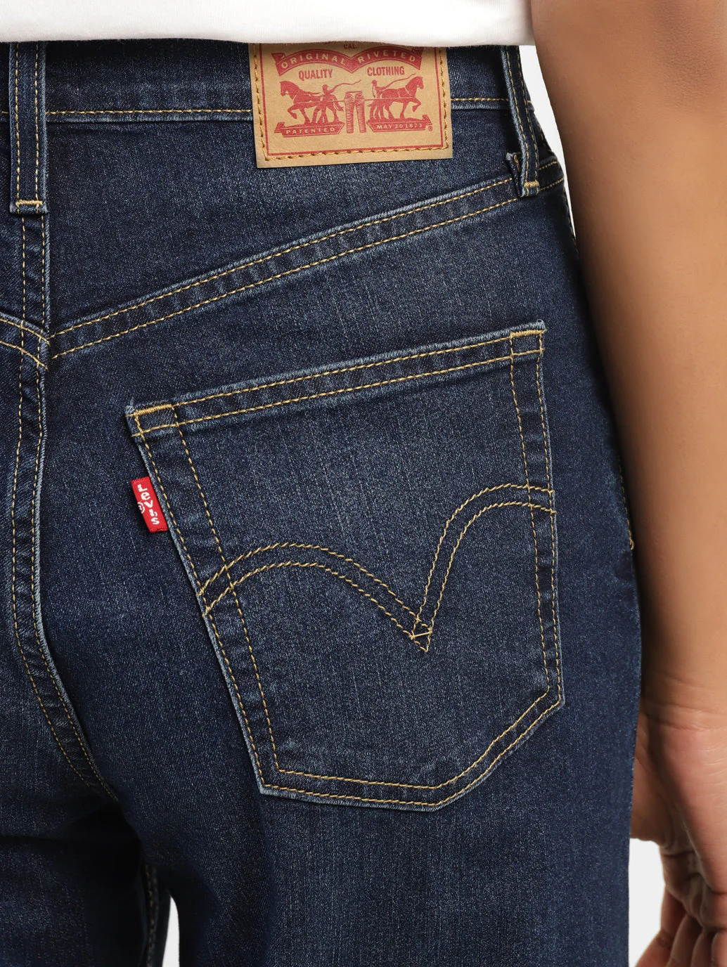 Women's Blue Ribcage Straight Fit High Rise Jeans - Image 6