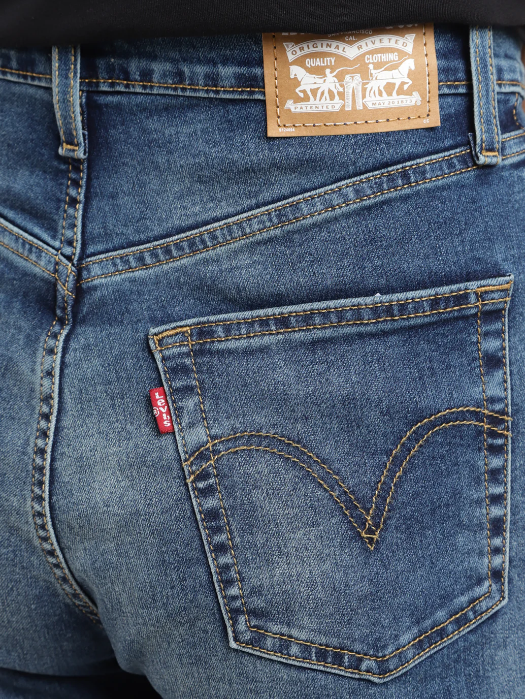 Women's Blue Ribcage Straight Fit Mid Rise Jeans - Image 6
