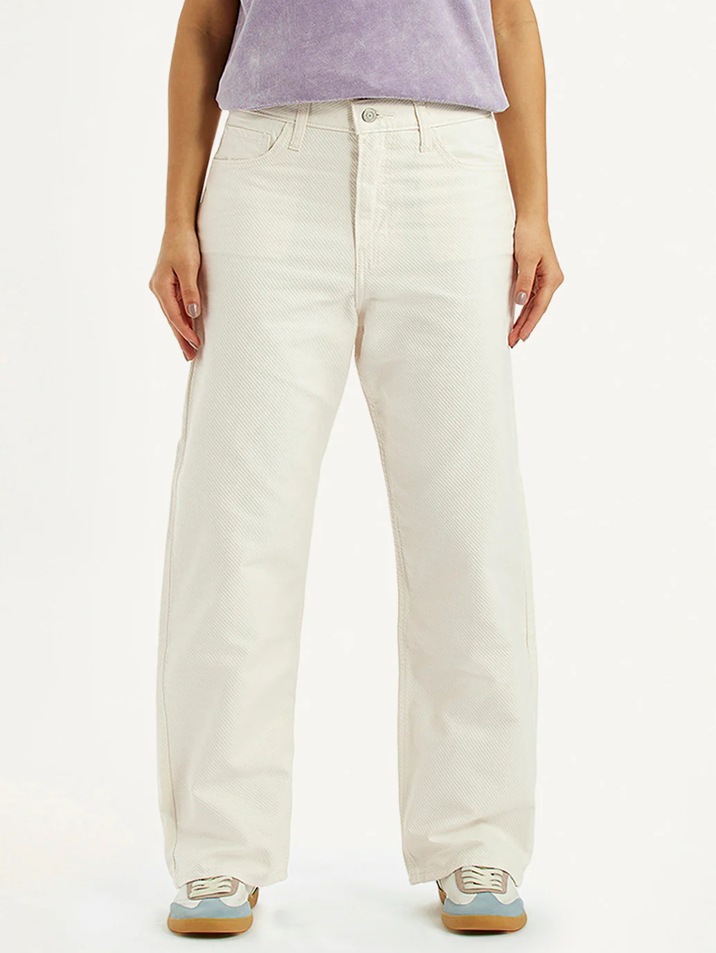 Women's Off White Ribcage Straight Fit High Rise Jeans - Image 3