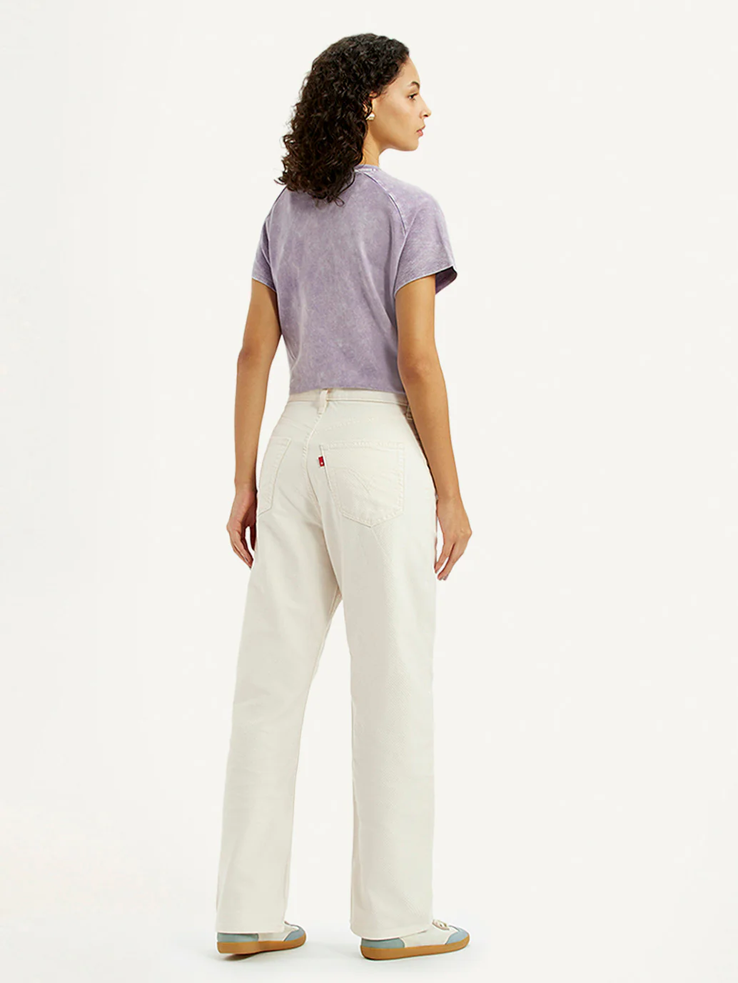 Women's Off White Ribcage Straight Fit High Rise Jeans - Image 4