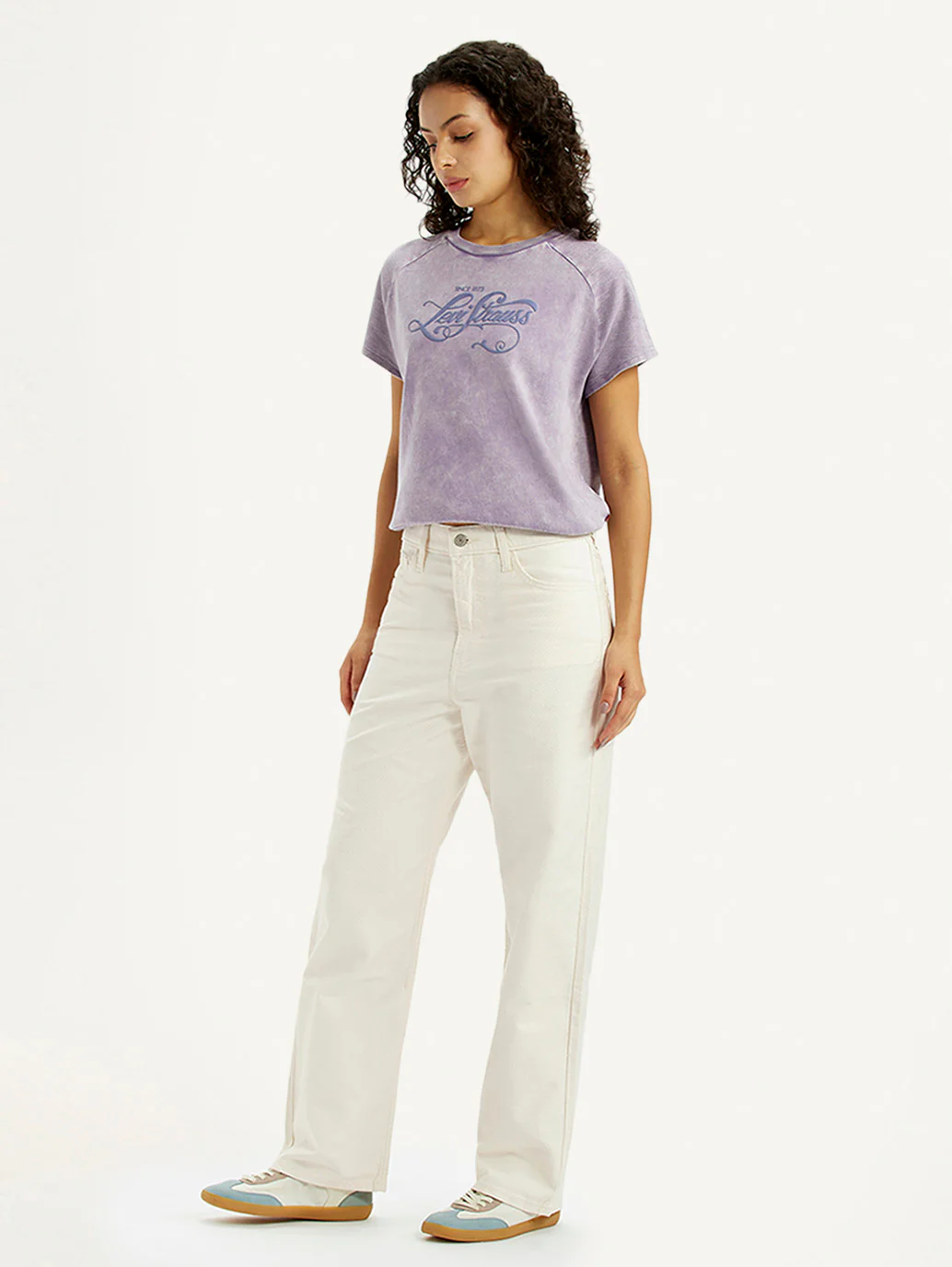 Women's Off White Ribcage Straight Fit High Rise Jeans - Image 6
