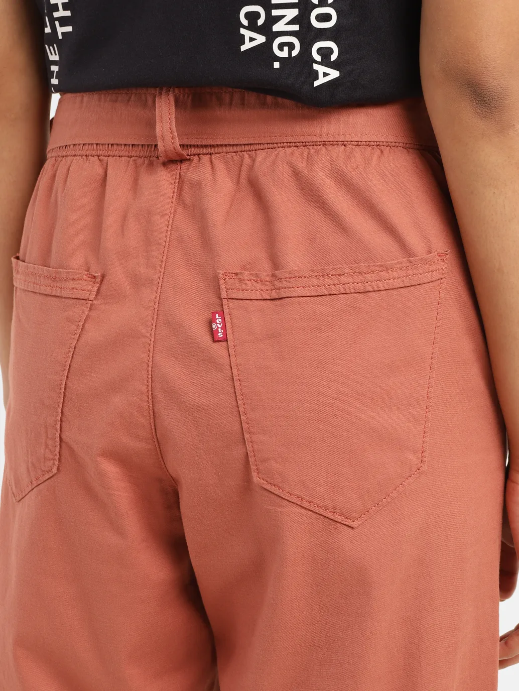 Women's High Rise Rust Regular Fit Joggers - Image 6